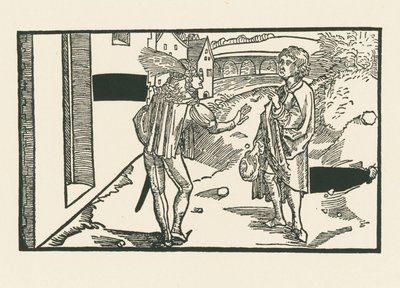 Phaedria e Parmeno, c.1492-93 (xilogravura) de Albrecht Dürer or Duerer