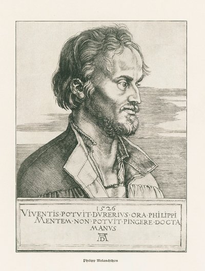 Philipp Melanchthon. 1526 (gravura) de Albrecht Dürer or Duerer