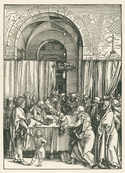 Recusa da oferta de Joaquim, c.1504 (xilogravura) de Albrecht Dürer or Duerer