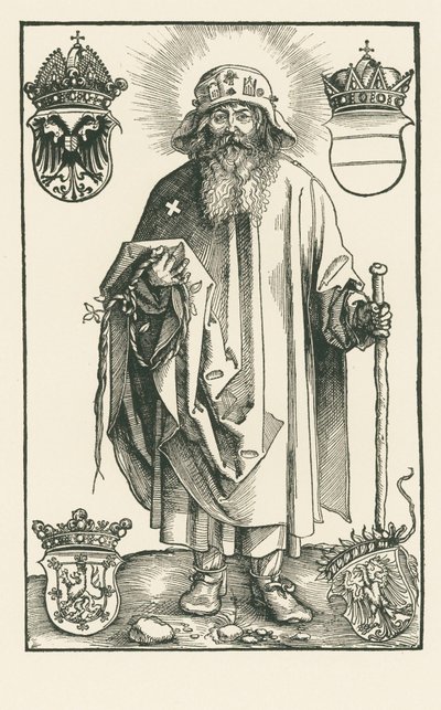 São Colomano como peregrino de Albrecht Dürer or Duerer