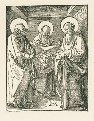 Santa Verónica entre São Pedro e São Paulo - O Sudário de Santa Verónica de Albrecht Dürer or Duerer