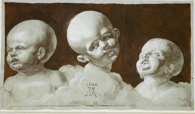 Estudos da cabeça de uma criança (desenho) de Albrecht Dürer or Duerer