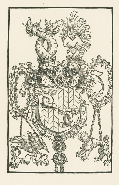 O brasão de armas de Florian Waldauf von Waldenstein de Albrecht Dürer or Duerer