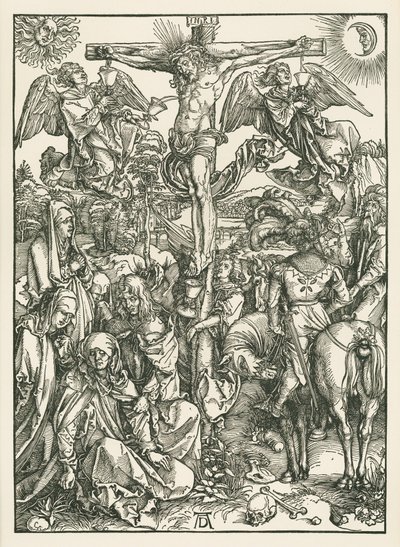 A Crucificação, c.1498 (xilogravura) de Albrecht Dürer or Duerer
