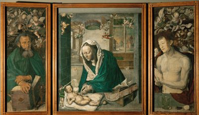 O Altar de Dresden, c.1496 (têmpera sobre tela) de Albrecht Dürer or Duerer