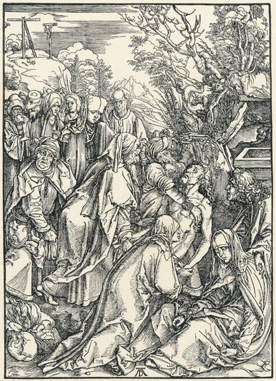 O Entombamento, da Grande Paixão, c.1496-97 (xilogravura) de Albrecht Dürer