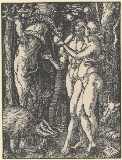 A Queda do Homem, de "A Pequena Paixão", c.1510 (xilogravura) de Albrecht Dürer