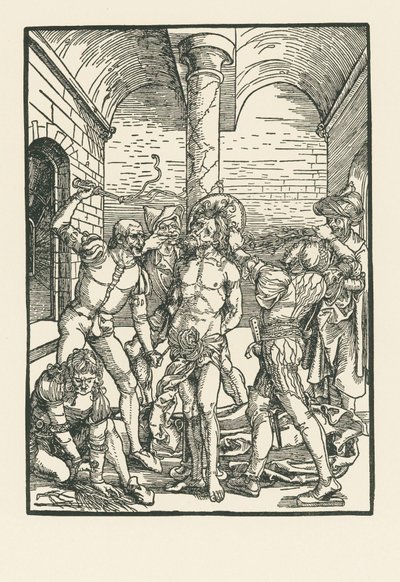 A Flagelação, c.1500 (xilogravura) de Albrecht Dürer or Duerer
