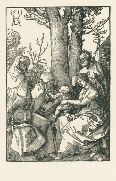 A Sagrada Família com Joaquim e Ana debaixo de uma árvore de Albrecht Dürer or Duerer