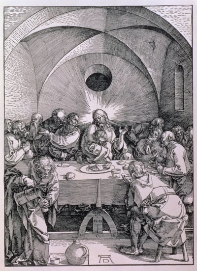 A Última Ceia da série &39;Grande Paixão&39;, pub. 1511 (xilogravura) de Albrecht Dürer