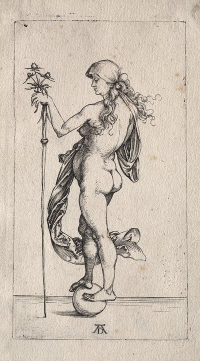 A Pequena Fortuna, c. 1497 (gravura) de Albrecht Dürer or Duerer