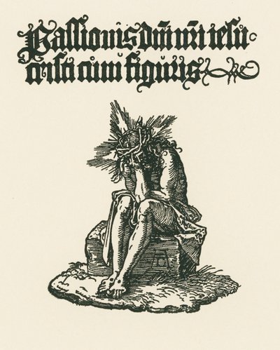 O Homem das Dores, c.1511 (xilogravura) de Albrecht Dürer or Duerer