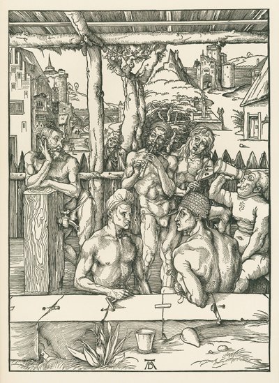 O Banho dos Homens, c.1496-97 (xilogravura) de Albrecht Dürer or Duerer
