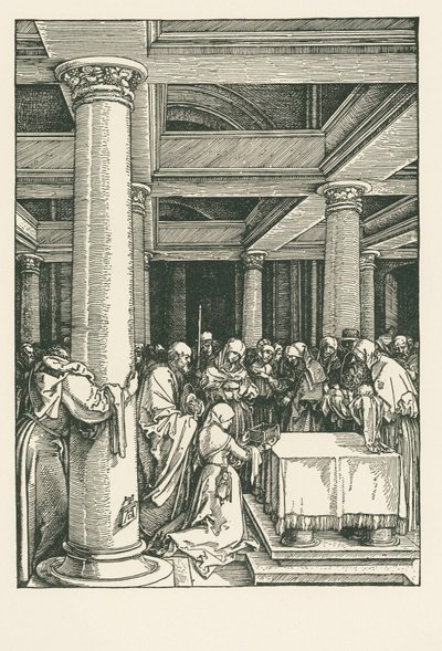 A apresentação de Cristo no Templo ... de Albrecht Dürer or Duerer