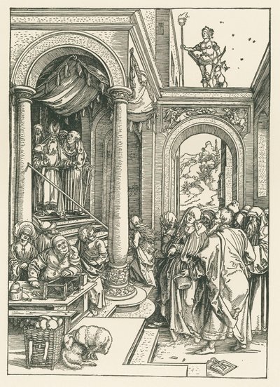 A apresentação da Virgem no Templo ... de Albrecht Dürer or Duerer