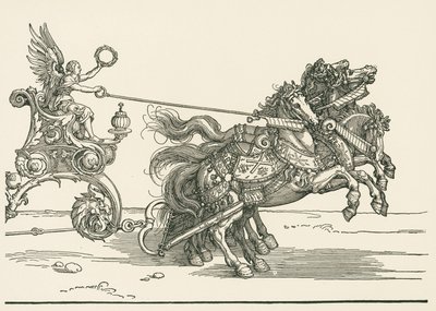 O Pequeno Carro Triunfal ou o Casamento da Borgonha de Albrecht Dürer or Duerer