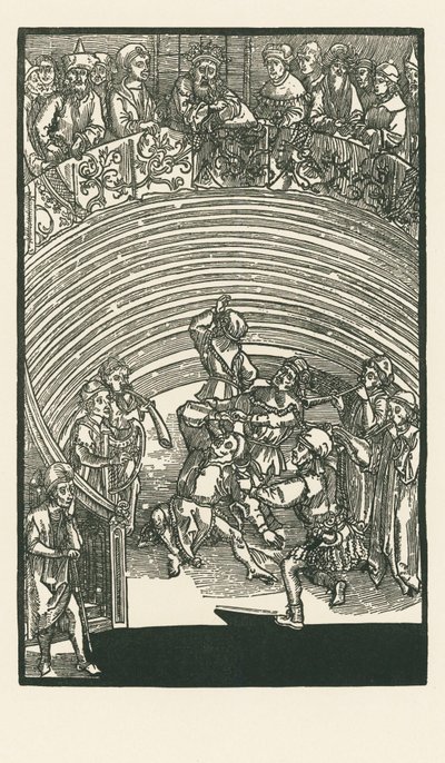 O Teatro, c.1492-93 (xilogravura) de Albrecht Dürer or Duerer