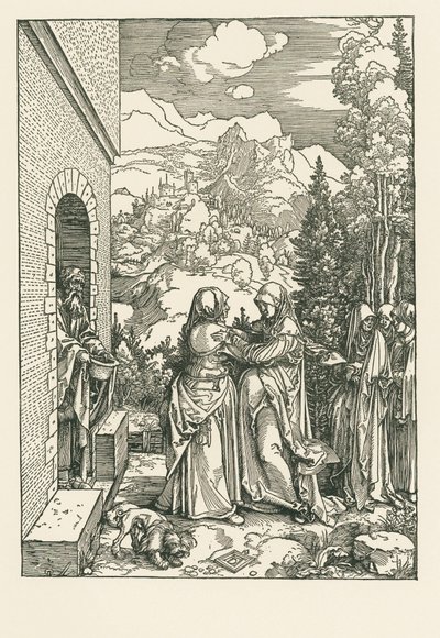 A Visitação - Santa Maria visita Santa Isabel, c.1503-04 (xilogravura) de Albrecht Dürer or Duerer
