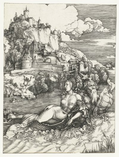 O rapto de Amymone pelo monstro marinho de Albrecht Dürer or Duerer