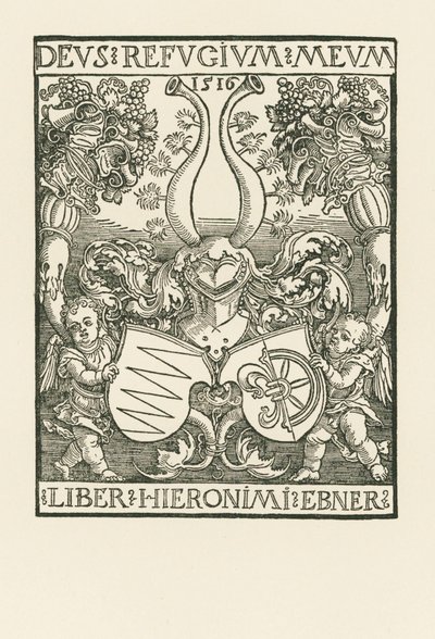 A placa de identificação de Hieronymus Ebner de Albrecht Dürer or Duerer