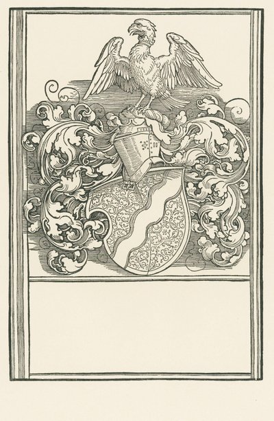 O brasão de armas de Michael Behaim, c.1518-20 (xilogravura) de Albrecht Dürer or Duerer