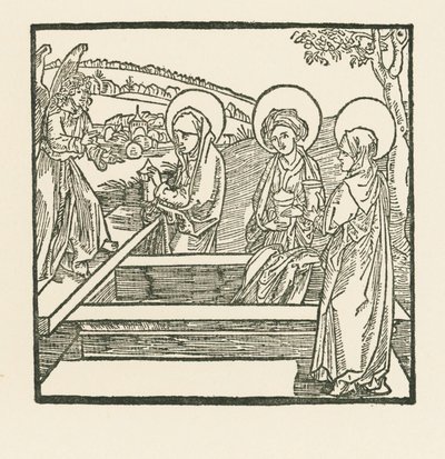 As três Marias no sepulcro de Cristo de Albrecht Dürer or Duerer