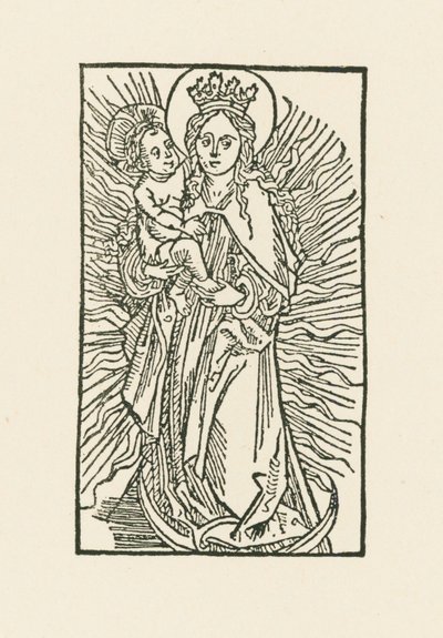 Virgem Maria ao sol de Albrecht Dürer or Duerer