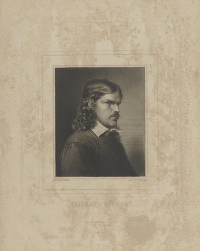 Retrato de Friedrich Rueckert 1788-1866, década de 1840. de Albrecht Fürchtegott Schultheiss