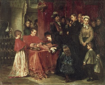 A Adoração da Cruz (óleo sobre tela) de Alejandrina Aurora de Gessler de la Croix