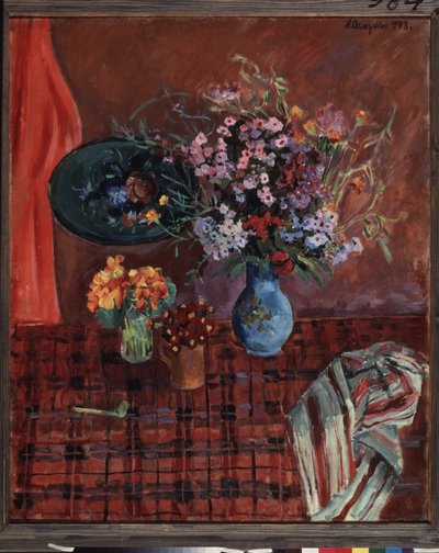 Natureza morta com flores de Aleksandr Aleksandrovich Osmerkin