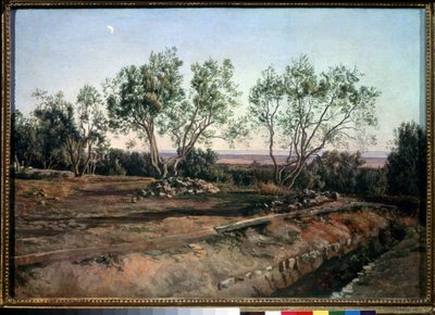 "Oliveiras perto do cemitério de Albano" Pintura de Alexander Ivanov (1806-1858) 1845 Galeria Estadual Tretyakov, Moscovo de Aleksandr Andreevich Ivanov