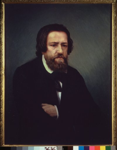 Retrato do artista Alexander Ivanov (1806-1858). Pintura de Sergei Petrovich Postnikov (1825-1880), óleo sobre tela. Arte russa do século XIX. Galeria Estatal Tretyakov, Moscou. de Aleksandr Andreevich Ivanov