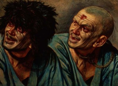 Duas versões da cabeça de um escravo com uma corda à volta do pescoço, estudo para "A Aparição de Cristo perante o Povo". de Aleksandr Andreevich Ivanov