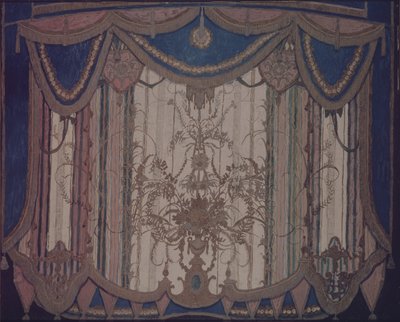 Projeto de cortina para a peça de teatro The Masquerade de M. Lermontov, 1917 de Aleksandr Jakovlevic Golovin