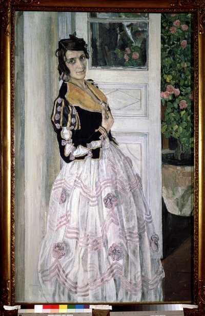 "Jovem Espanhola na Varanda" Pintura de Alexander Yakovlevich Golovin (Alexander Golovin) (1863-1930) 1911 Museu Estatal Russo, São Petersburgo de Aleksandr Jakovlevic Golovin