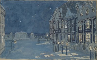 Palácio de inverno. Cenografia para a ópera The Ice House de A. Koreshchenko, 1901 de Aleksandr Jakovlevic Golovin