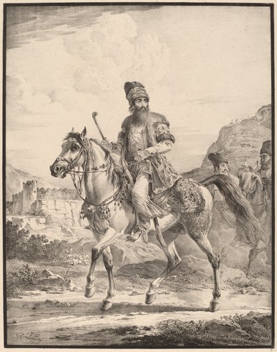 Um persa a cavalo de Aleksandr Osipovich Orlovskii