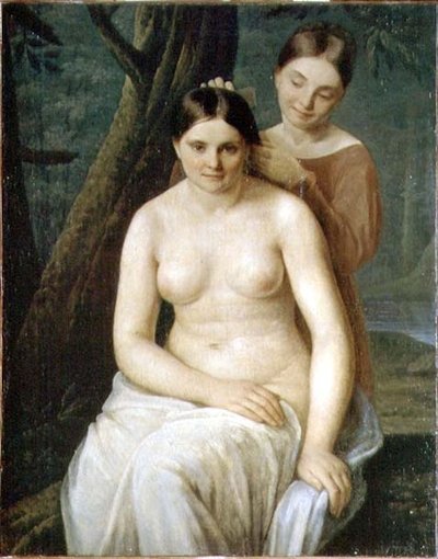 Banhistas (óleo sobre tela) de Aleksei Gavrilovich Venetsianov