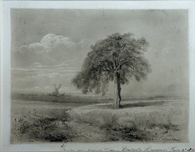 Paisagem com moinho de vento de Alexei Kondratjewitsch Sawrassow