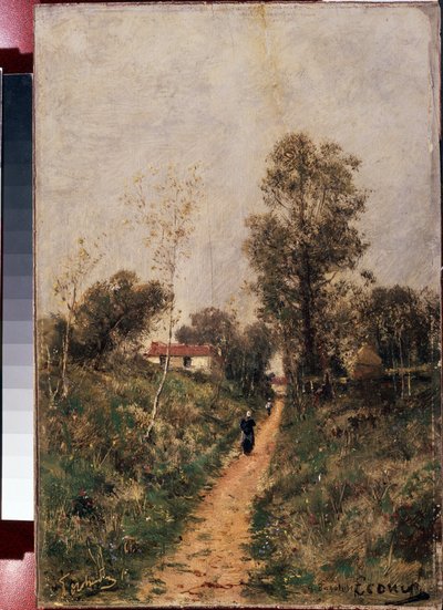 "Le sentier". Ecouen" Peinture d