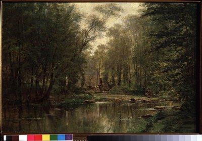 ""Paisagem de La Veules (ou Veulles) na Normandia"" Pintura de Alexei Petrovich Bogolyubov (Bogoliubov ou Bogolioubov) (1824-1896) 1871 Galeria Estatal Tretyakov, Moscou de Aleksei Petrovich Bogolyubov
