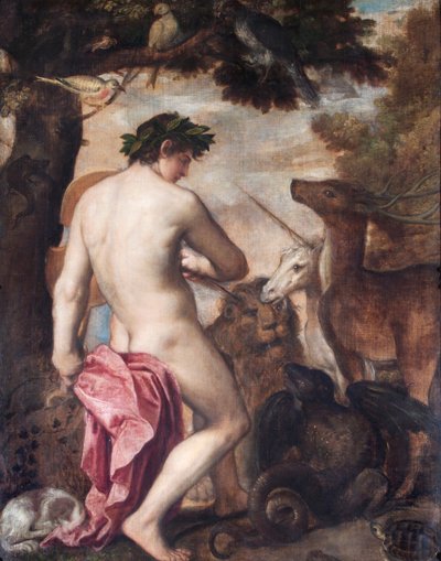 Orpheus Enchanting The Animals (óleo sobre tela) de Alessandro (1588–1649) (attr. to) Titian (workshop of) and Padovanino