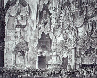 Coroação de Fernão I (1793-1875) na Catedral de Milão de Alessandro (after) Sanquirico