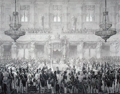 Banquete de Estado para marcar a ocasião da Coroação de Fernando I (1793-1875) de Alessandro (after) Sanquirico
