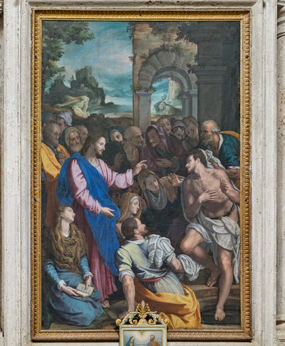 A ressurreição de Lázaro de Alessandro (workshop of) Allori