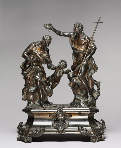 O batismo de Cristo, projetado em 1645-46, provavelmente foi feito em 1650-55 de Alessandro Algardi