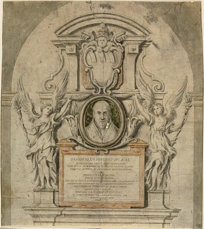 Projeto de um monumento ao Papa Gregório XV de Alessandro Algardi