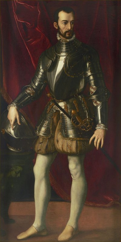 Retrato de Francesco I de Medici 1541-1587, Grão-Duque da Toscana, 1570-1575. de Alessandro Allori