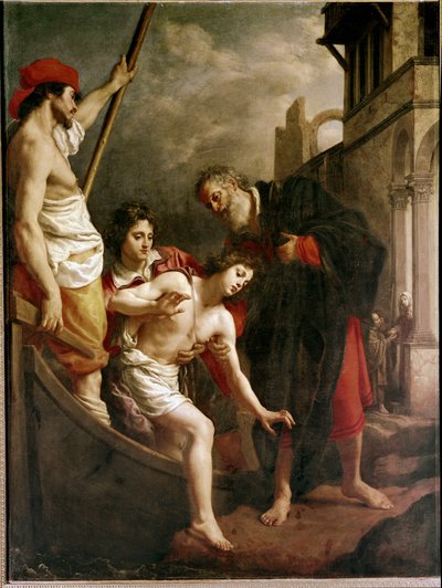 A hospitalidade de St Julian (óleo sobre tela de Alessandro Allori