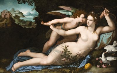 Vénus a desarmar o Cupido de Alessandro Allori